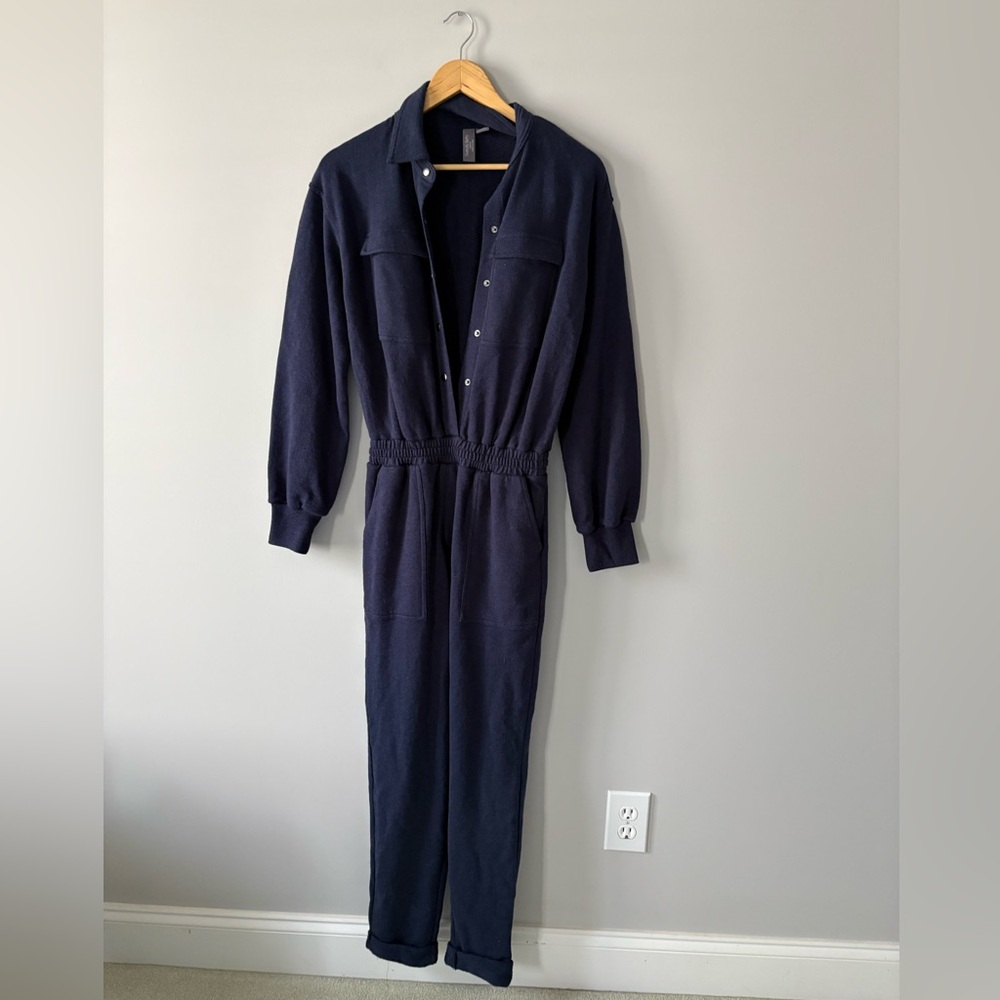 Sweaty Betty Navy Blue Nestle Up Boilersuit Jumpsuit